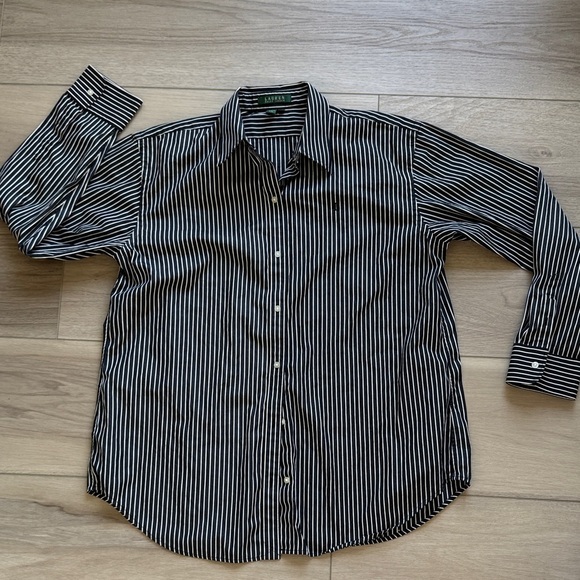Ralph Lauren Other - Ralph Lauren Black and White Striped Button Down Shirt